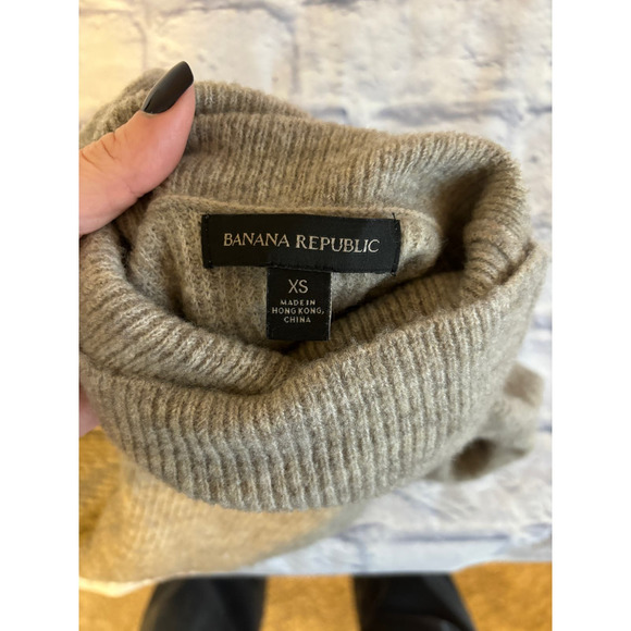 Banana Republic Wool Blend Grey Turtleneck Stretch Sweater XS - Picture 5 of 10